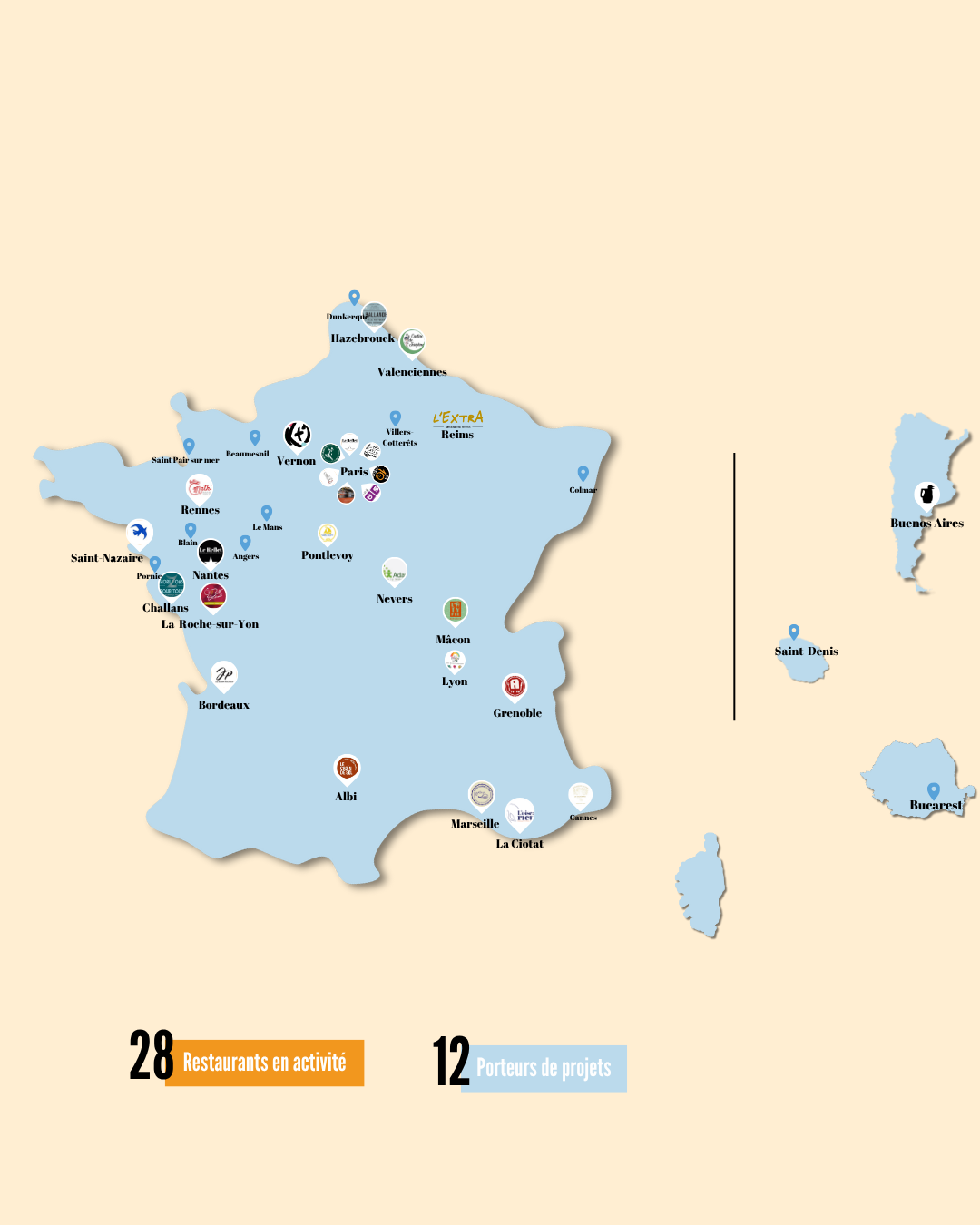 Carte de France des membres du collectif des Brigades extraordinaires(4)